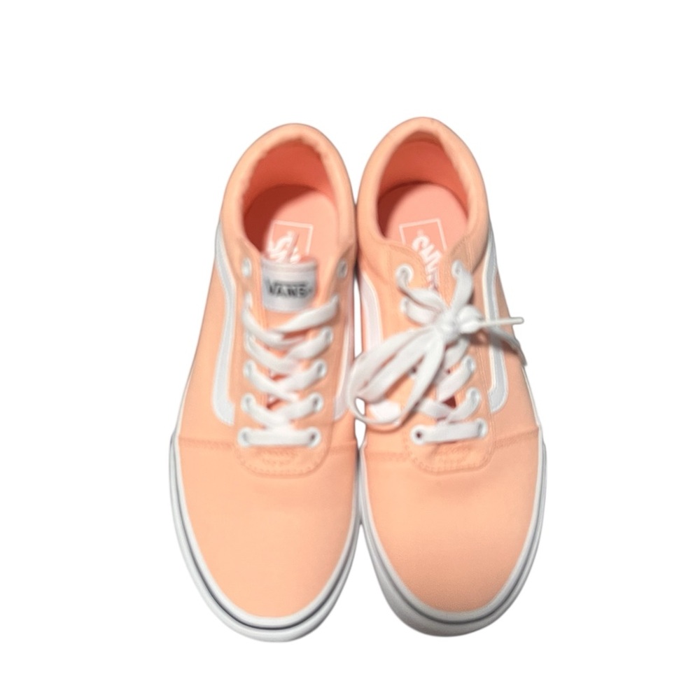 Vans Orange and White Sneakers Classic Skate Style - Picture 2 of 3